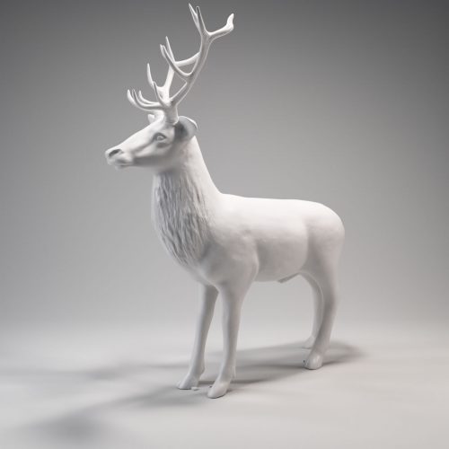 Figure Décorative 3D - Grand Cerf Blanc