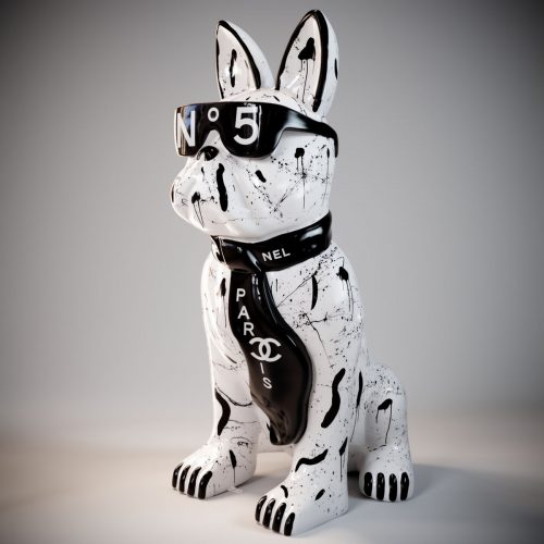 Figure moyenne de Bulldog avec Cravate et Lunettes - No.5