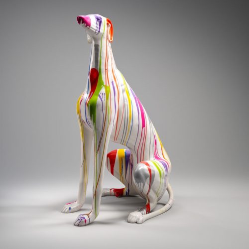Grande Figurine Chien lévrier Greyhound - Déchet