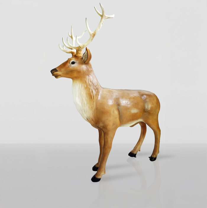 Figura Dekoracyjna 3D - Jeleń Duży Naturalna Kolorystyka