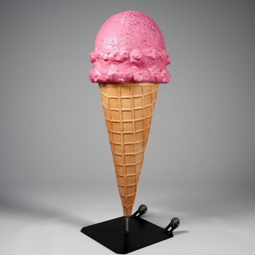 Figure Publicitaire de Glace à Boules - Rose