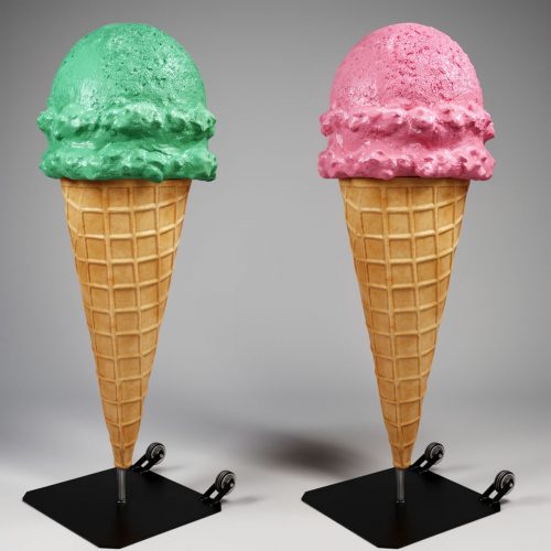 Figure Publicitaire de Glace à Boules - Menthe