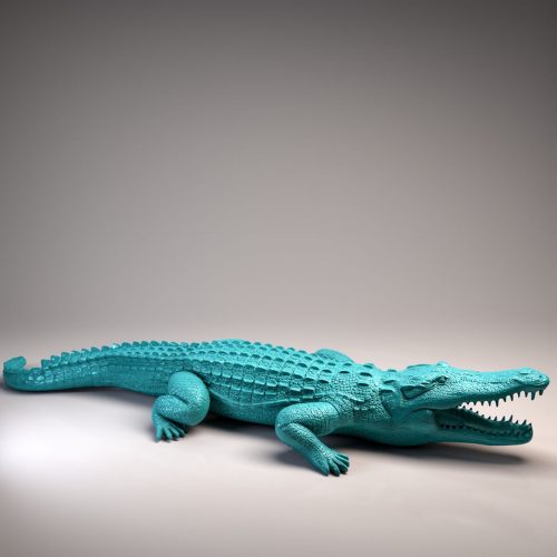 Grande Figurine Crocodile - Vert Menthe