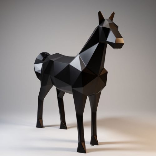 Grande figure de cheval géométrique