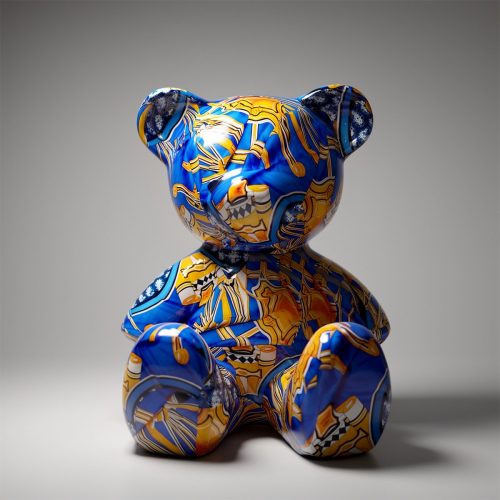 Petit Ourson Assis - Blue H