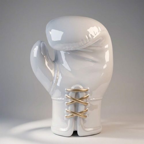 Grande Figurine Réaliste Gant de Boxe - Blanche