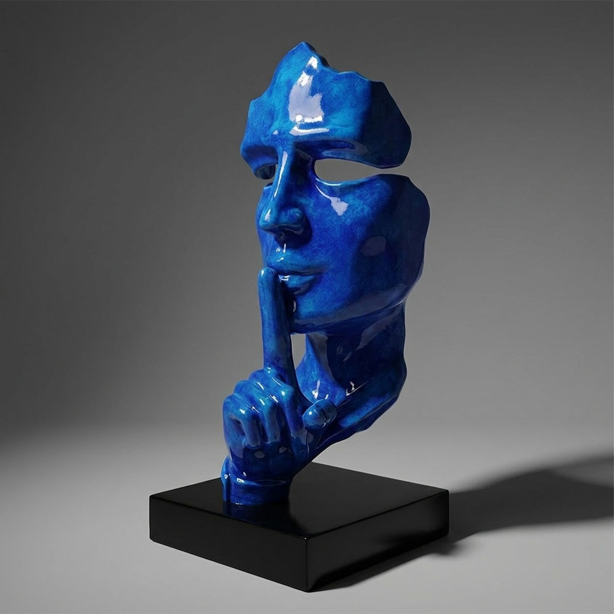Large Mask on Stand – Blue Patina