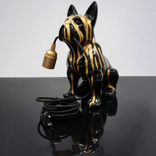 Figurine Décorative Lampe Bulldog Français - Motif VII
