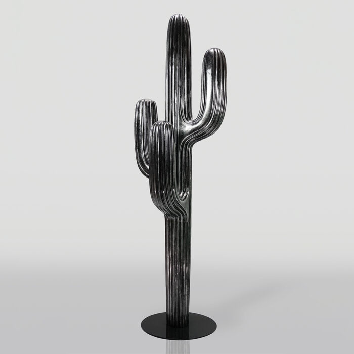 Porte-manteau Cactus en Patine Argentée