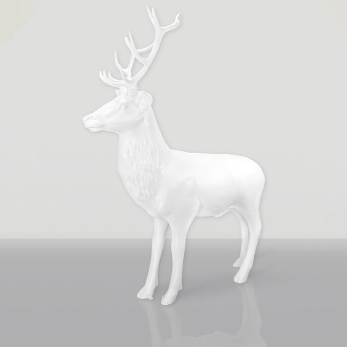 Figure Décorative 3D - Grand Cerf Blanc