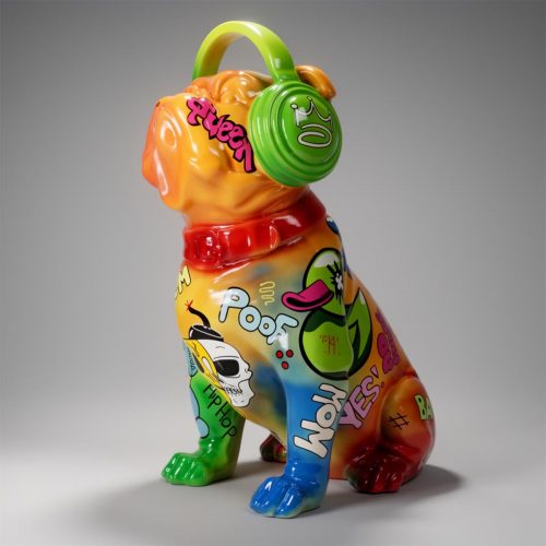 Bouledogue avec Casque - Pop Art
