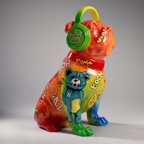 Bouledogue avec Casque - Pop Art