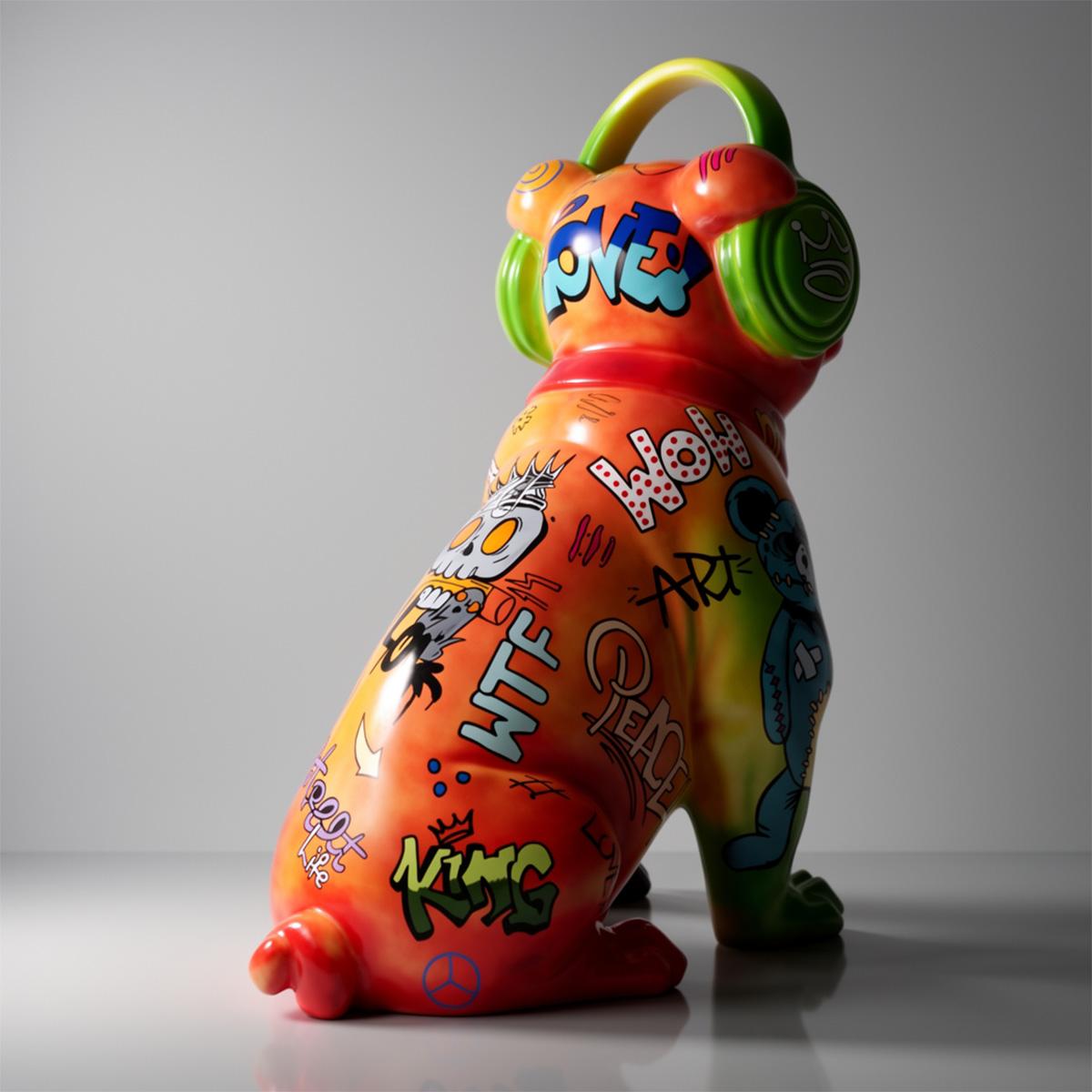 Bouledogue avec Casque - Pop Art – Image 4