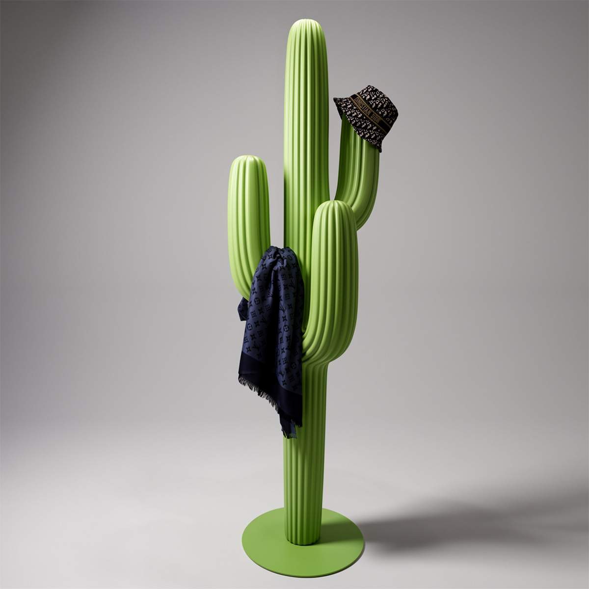 Porte-manteau vert pastel - cactus