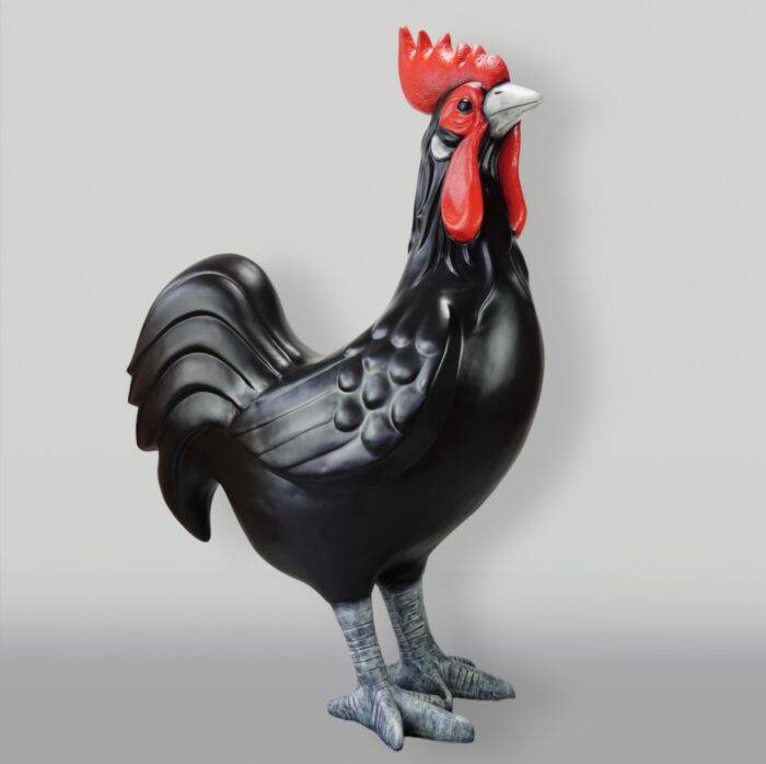 Grande Figurine du Coq Bleu – Image 2