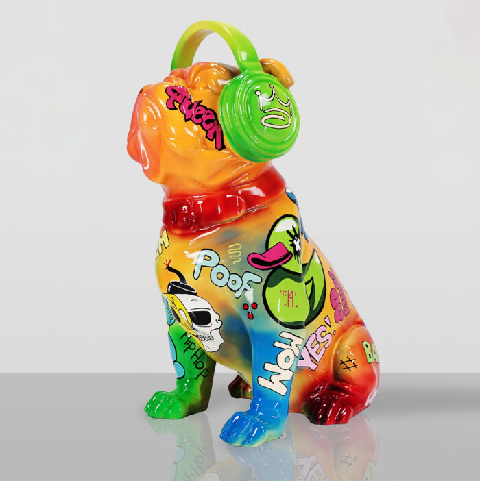 Bouledogue avec Casque - Pop Art