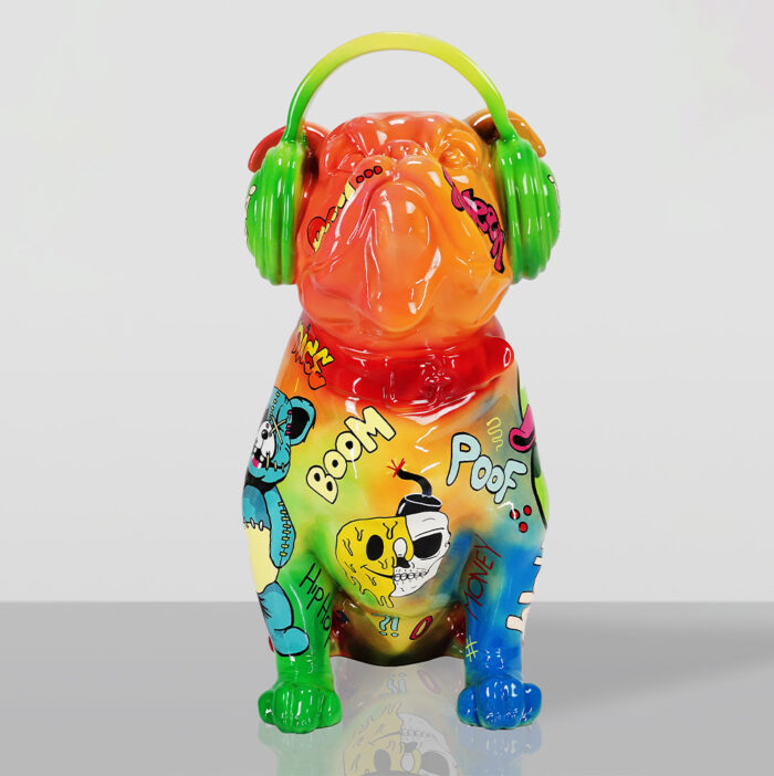 Bouledogue avec Casque - Pop Art – Image 3