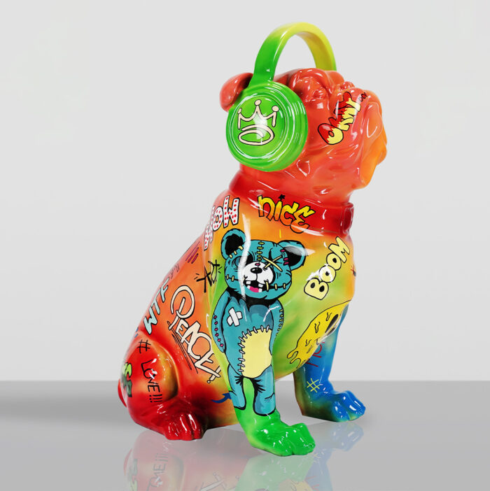 Bouledogue avec Casque - Pop Art – Image 2