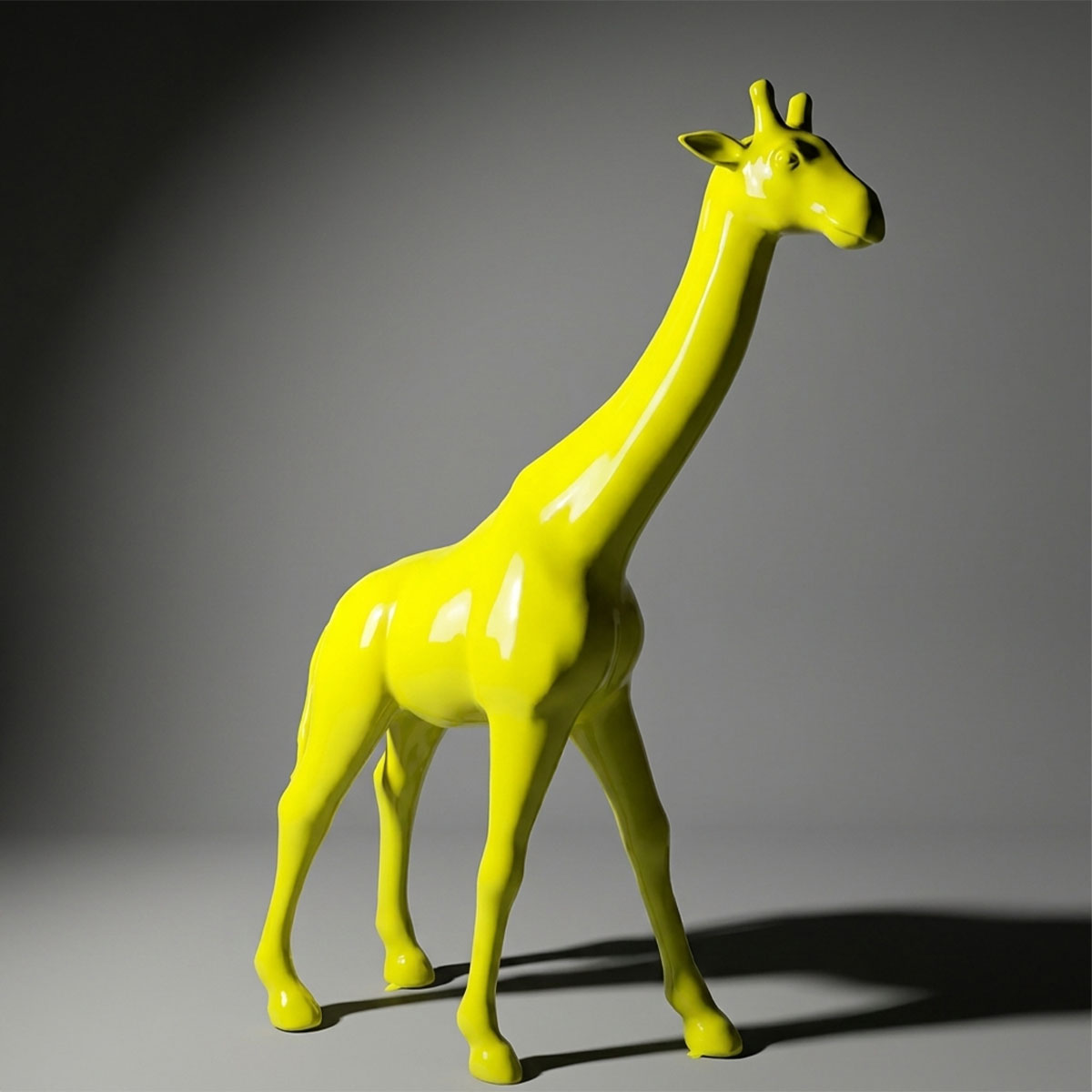 Große Giraffe 230cm – Fluoreszierende Gelbe Version – Image 2