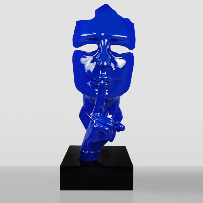 Grande Masque sur Socle – Bleu