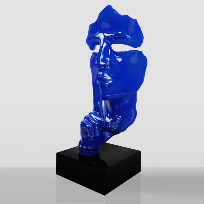 Grande Masque sur Socle – Bleu – Image 2