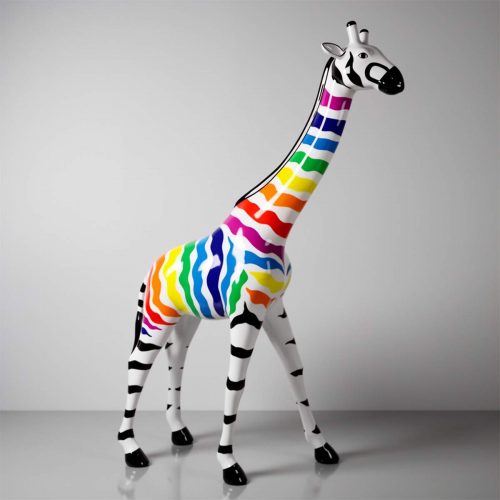 Grande girafe 230 cm zèbre colorée