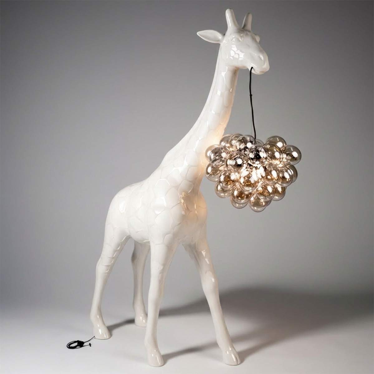 Grande Girafe 230cm Lampe – Version Beige avec Taches – Image 2