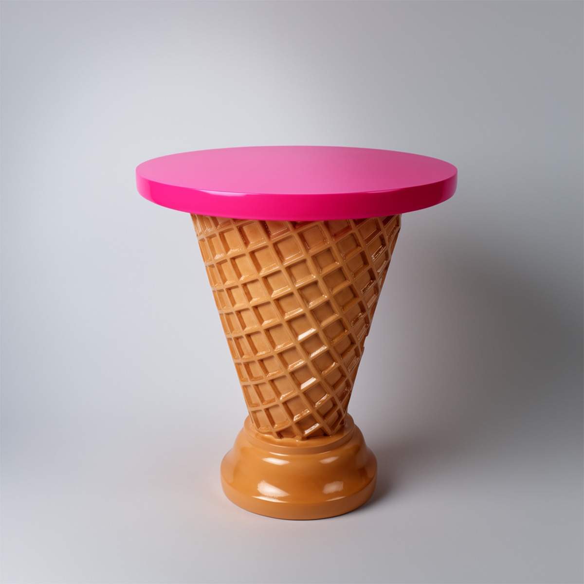 Table cornet gaufré pour glacier