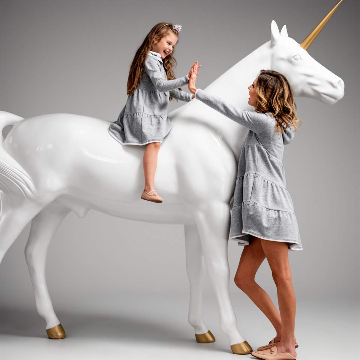 Grande Figure Décorative Licorne Couleur Unie