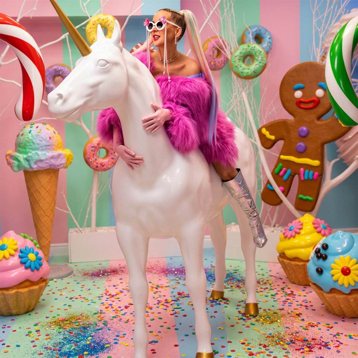 Grande Figure Décorative Licorne Couleur Unie – Image 5
