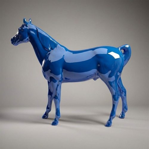 Figure de cheval grandeur nature couleur unie