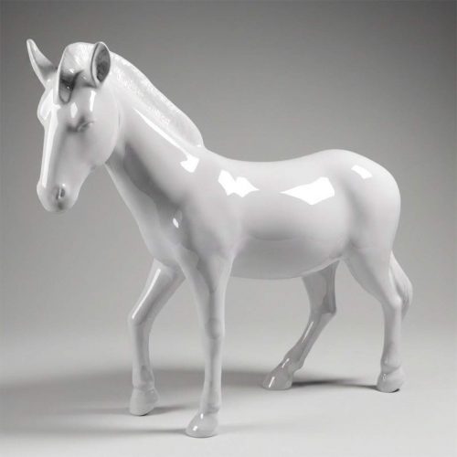 Zèbre Blanc - Figure Grandeur Nature
