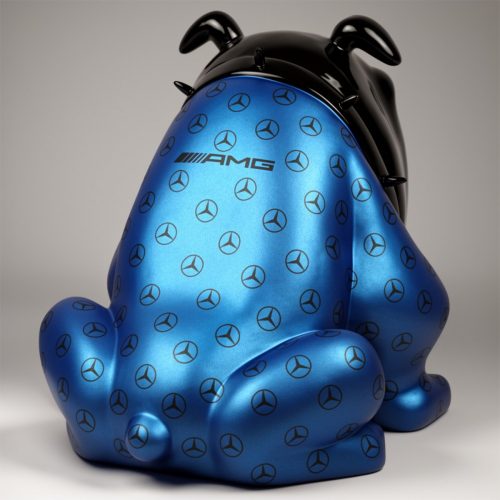 Figure Décorative Bulldog Avella Mercedes AMG Bleu Métallisé