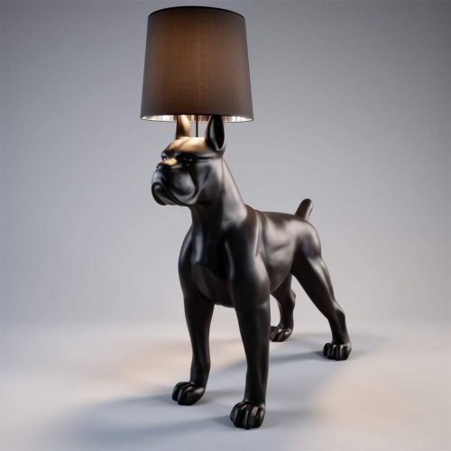 Lampa podłogowa - duża figura pies bokser