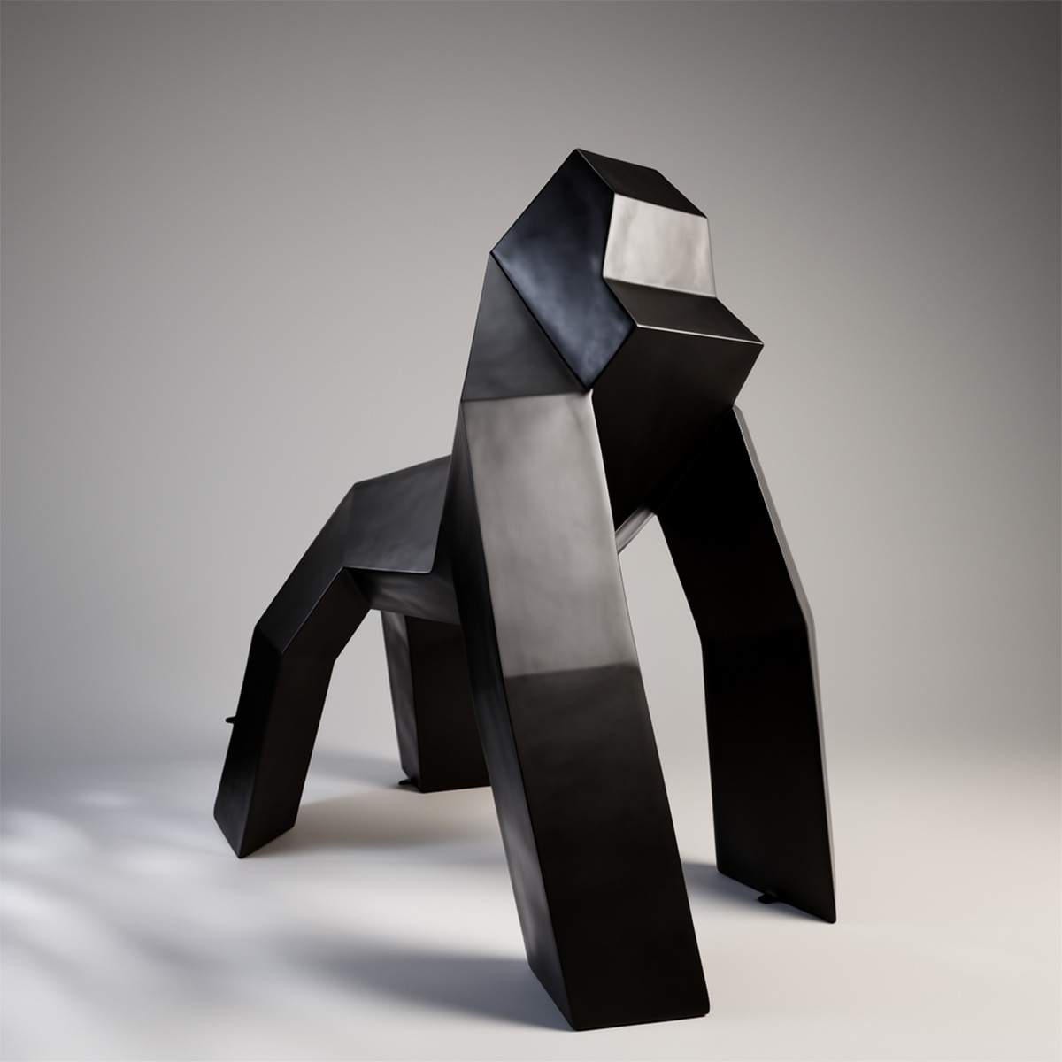 Grande Figure Low Poly Gorille Origami