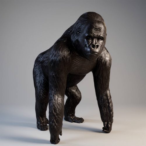 Duża figura 3D goryl - wersja jednokolorowa