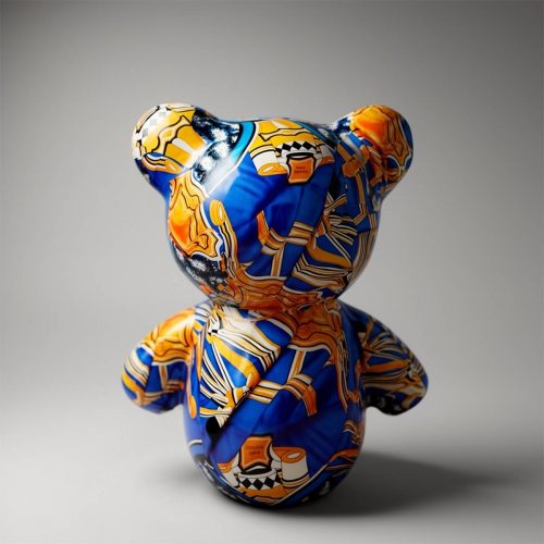Petit Ourson Assis - Blue H