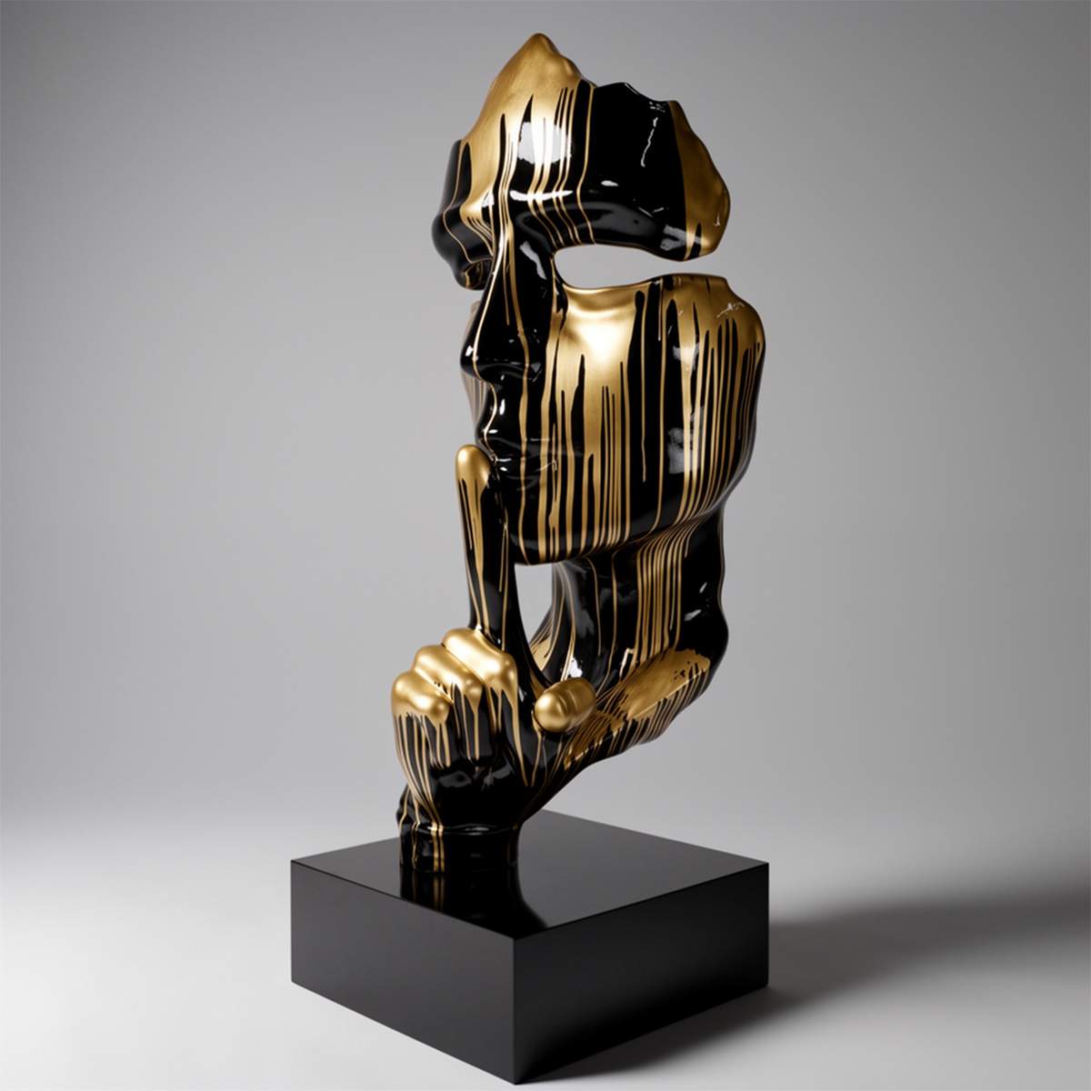 Masque sur Socle Trash Or – Image 3
