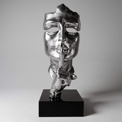 Grande base de masque – Patine argentée
