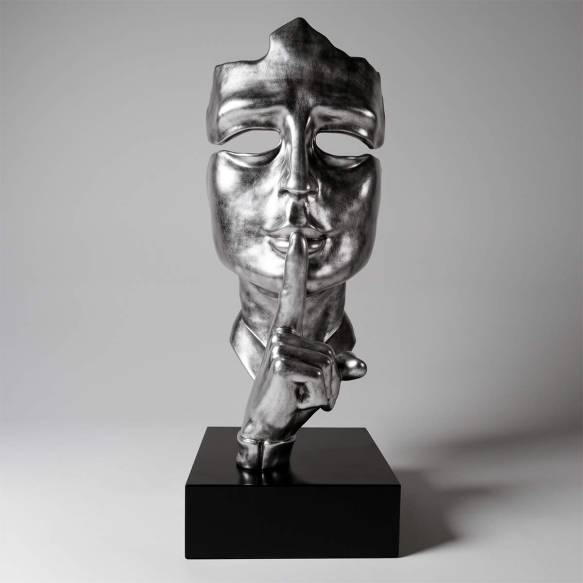 Grande base de masque – Patine argentée – Image 2