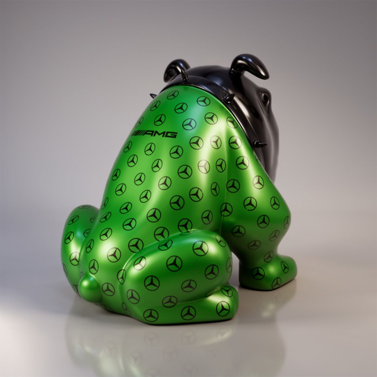 Figure Décorative Bulldog Avella Mercedes AMG Vert Métallisé – Image 5