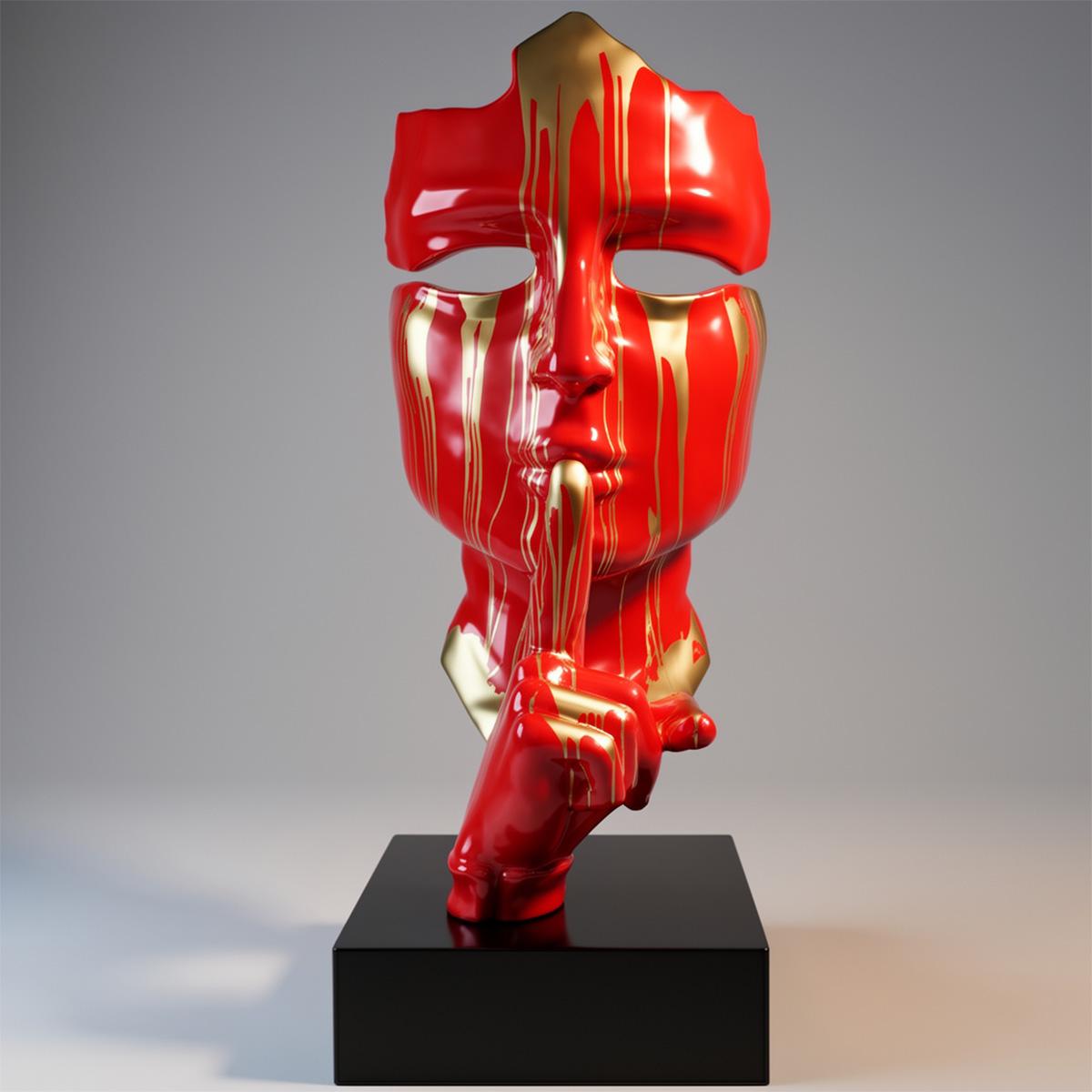 Masque sur Socle Trash Or – Image 4