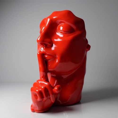 Masque avec doigt - Rouge
