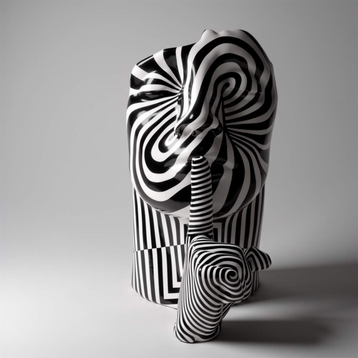 Figure Décorative Masque Doigt Sur Les Lèvres Hypnosis – Image 2