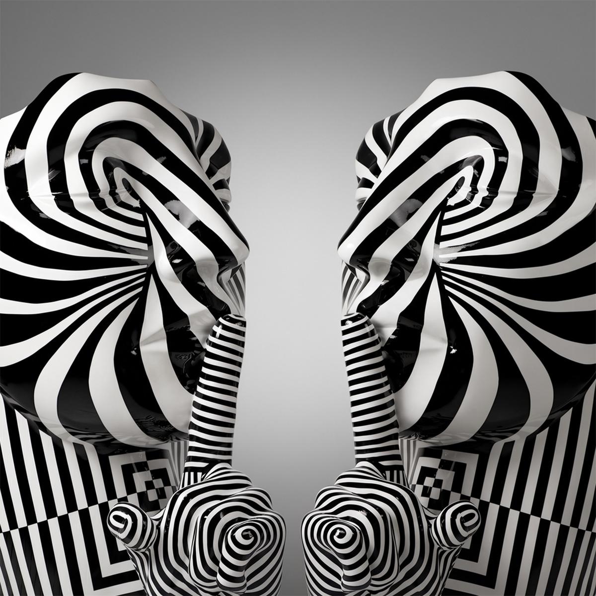 Figure Décorative Masque Doigt Sur Les Lèvres Hypnosis