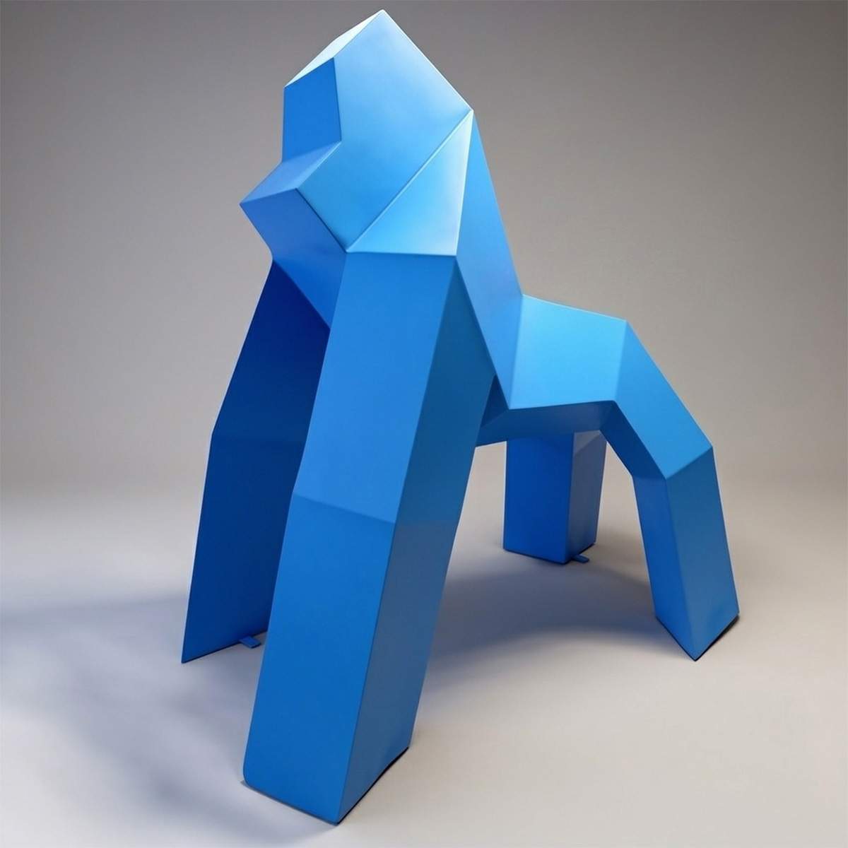 Grande Figure Low Poly Gorille Origami – Image 2