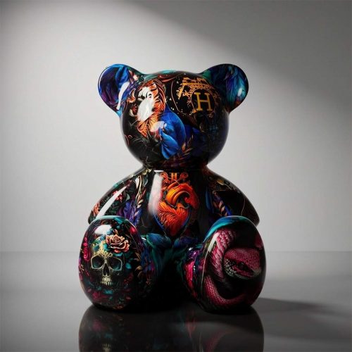 Petit ours assis - Motif Inde