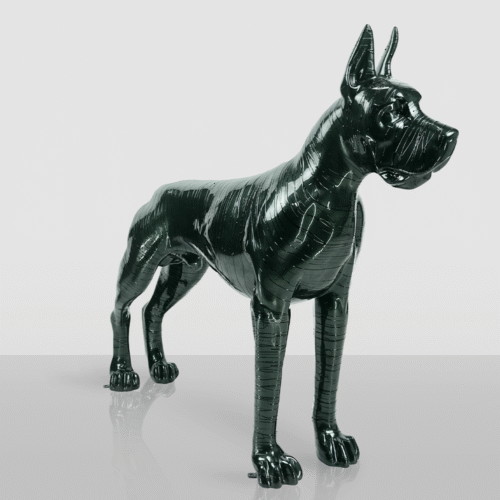 Dogue Allemand Bleu Recouvert de Peinture