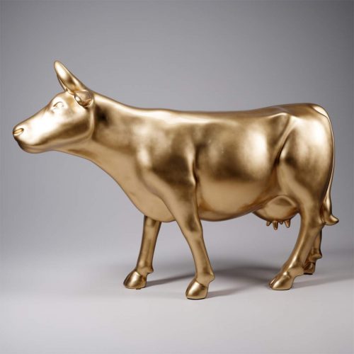 Grande Figurine – Vache Dorée