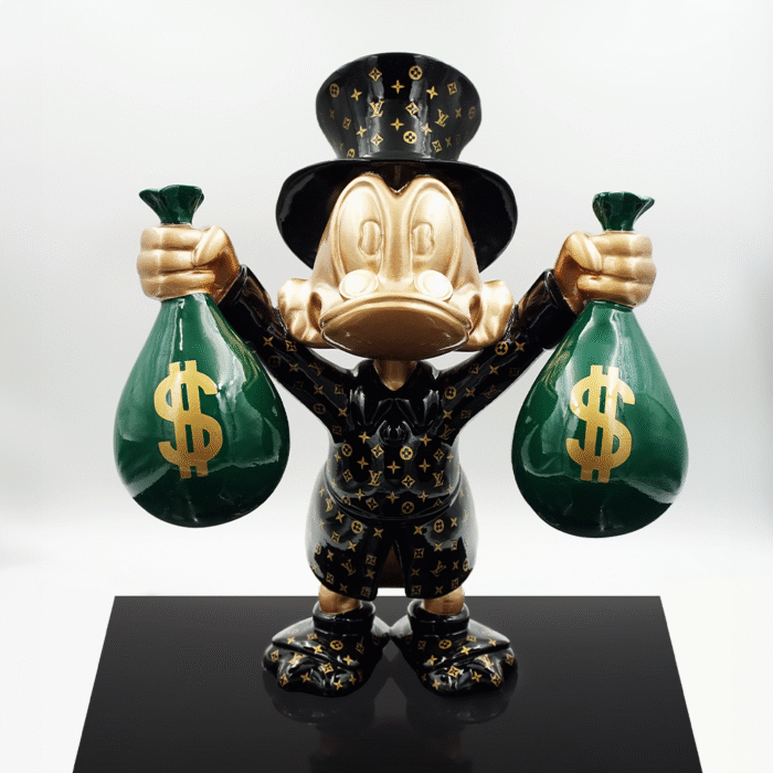 Figurine Décorative – Mini Picsou avec des Sacs d’Argent